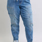 Judy Blue - High Rise Cuffed Cargo Denim Jogger