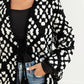 Elan - Color Detailed Long Crochet Cardigan