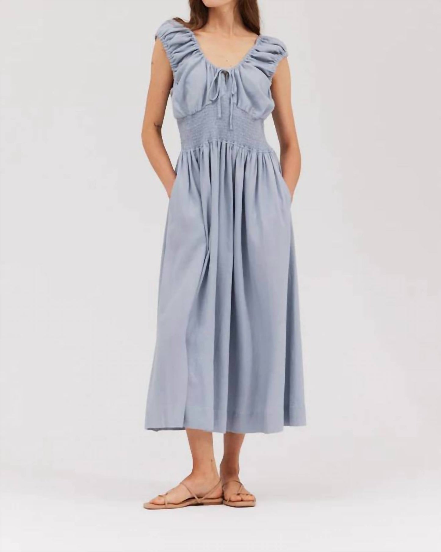 Grade & Gather - Linen Blend Midi Dress