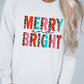 Moletom com estampa MERRY AND BRIGHT