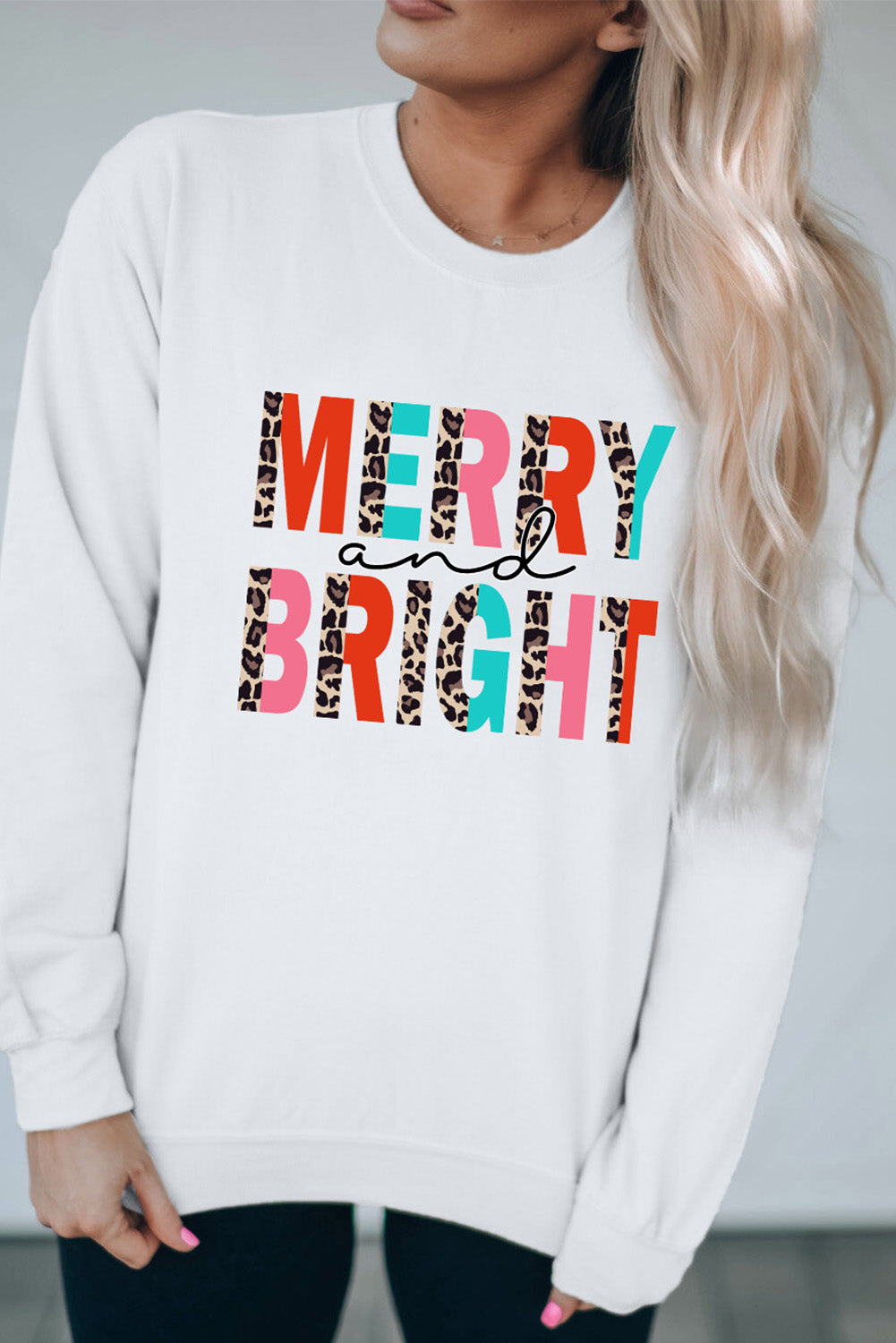 Moletom com estampa MERRY AND BRIGHT