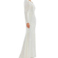 Ieena For Mac Duggal - Sequined One Shoulder Trumpet Gown