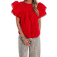 Easel - Golden Hour Poplin Top