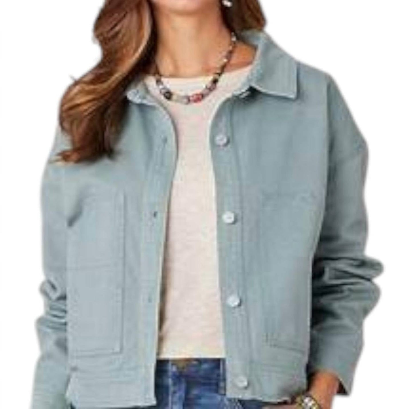 Democracy - Long Sleeve Button Down Utility Pocket Jacket