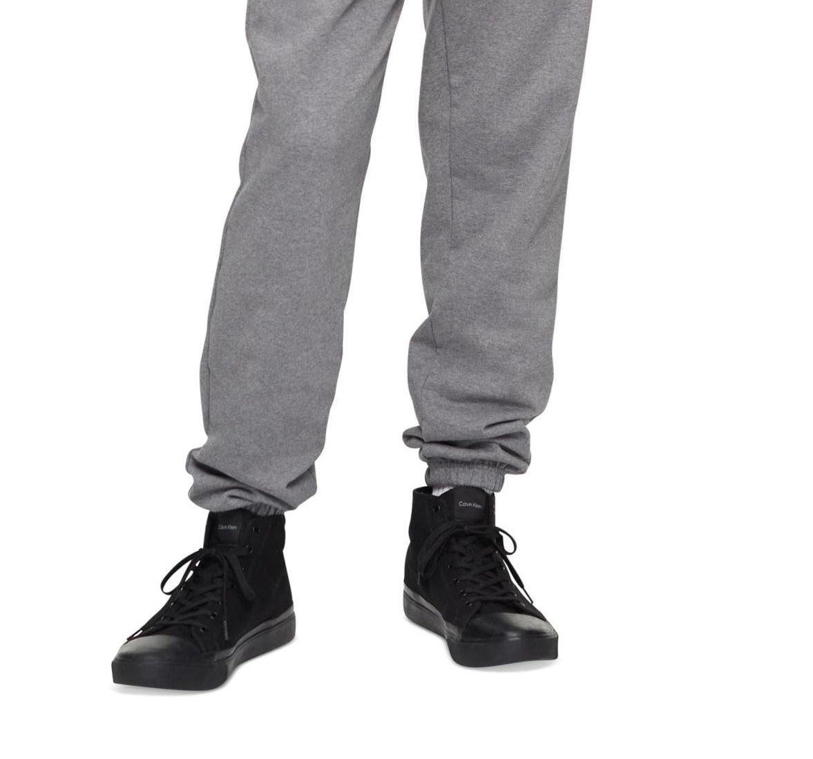 Calça de moletom Calvin Klein Masculina Standard Logo Terry Cinza Tamanho XX-G