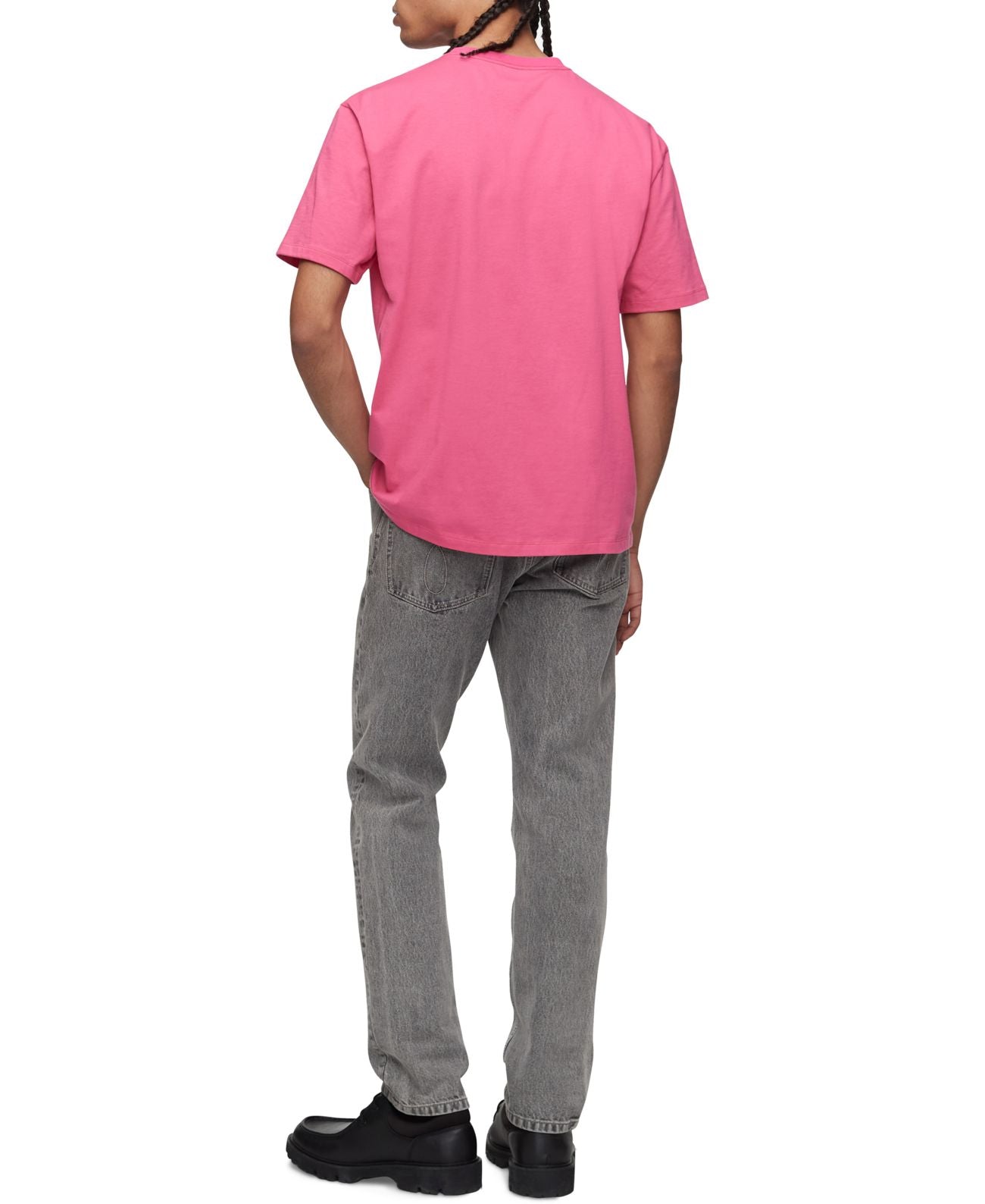 Camiseta Calvin Klein Masculina com Estampa de Logotipo Pride Rosa Tamanho X-G