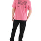 Camiseta Calvin Klein Masculina Gola Redonda Estampada Rosa Tamanho P