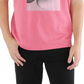Camiseta Calvin Klein Masculina Gola Redonda Estampada Rosa Tamanho P