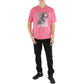 Camisa masculina Van Heusen com botões frontais rosa