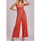 41 Hawthorn - Polka Dot Wide Leg V-neck Jumpsuit