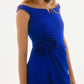 Joseph Ribkoff - Off-shoulder Draped Midi Sheath Dress