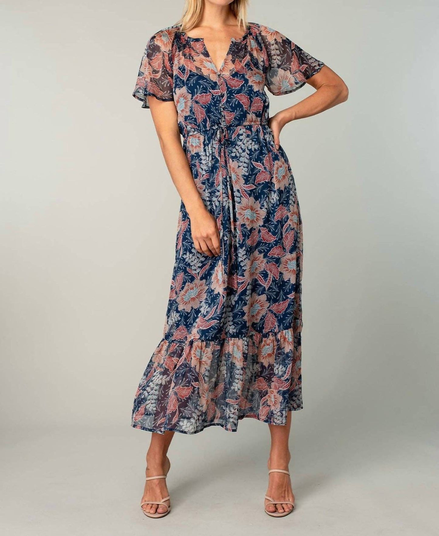 Lovestitch - Floral Chiffon Maxi Dress