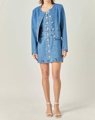 English Factory - Jaqueta Jeans Cropped