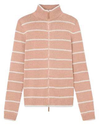 Lafayette 148 - Stripe Fitted Bomber Jacket