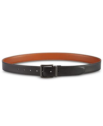 Cinto reversível casual Perry Ellis masculino 35 mm marrom tamanho 40