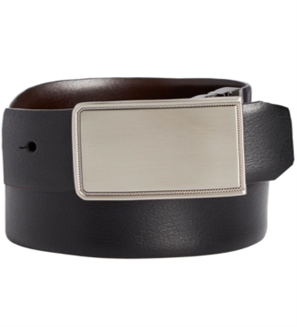 Cinto Perry Ellis Masculino Rachel Plaque Preto