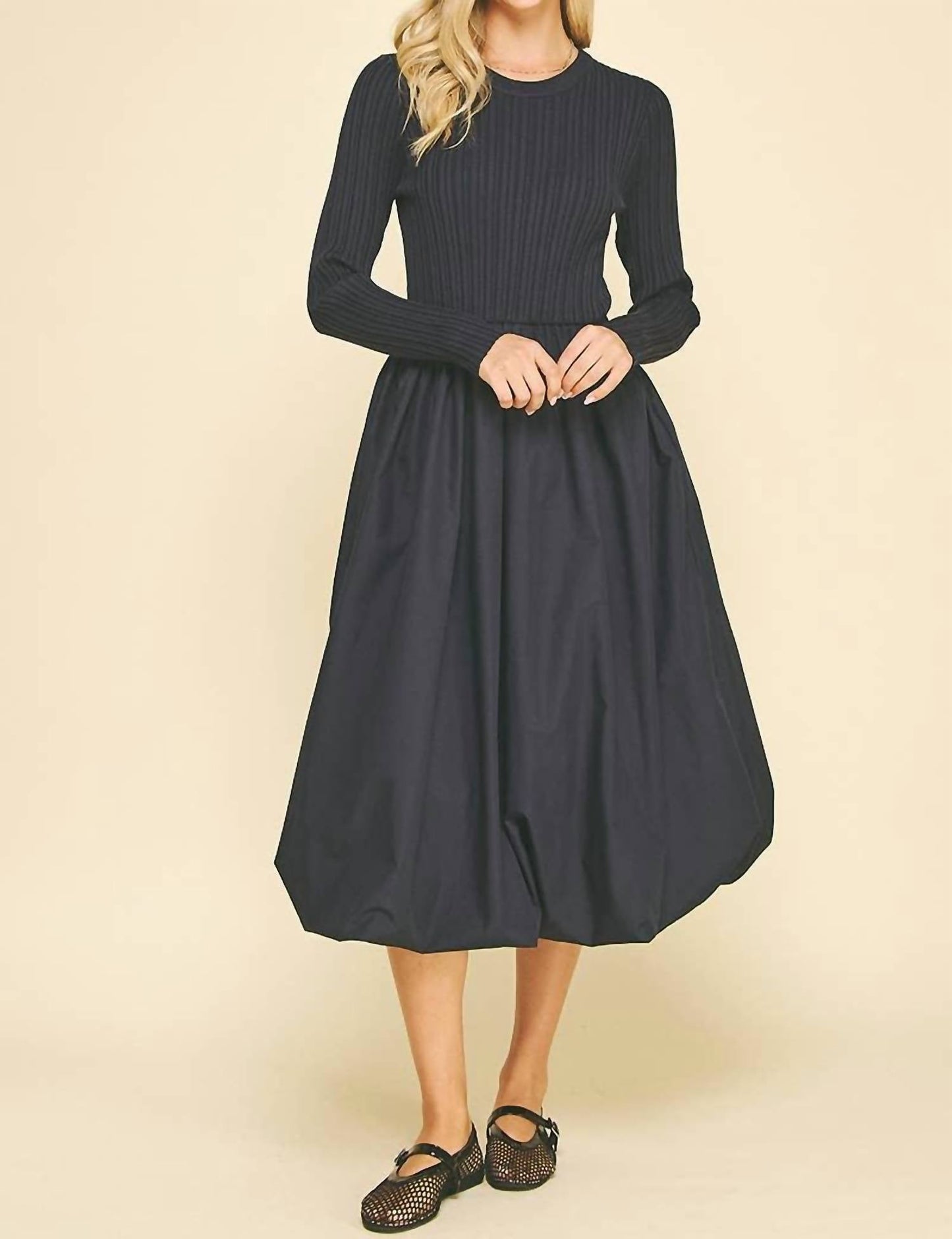 Pinch - Bubbly Long Sleeve Midi Dress