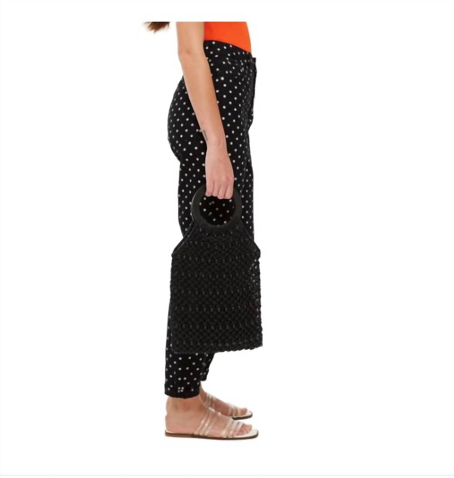 Topshop - High Rise Polka Dot Mom Jeans