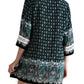 Entro - Border Print Lace up Tassel Tie Dress