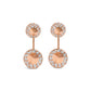 14K Rose Gold 1.00 Cttw Diamond Double Cone Jacket Stud Earring (G-H Color, SI1-SI2 Clarity)