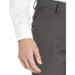 Calça social masculina Kenneth Cole Reaction com estampa xadrez micro elástica e corte skinny pied-de-poule, frente lisa, cinza, tamanho 34x32