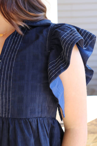 Entro - Women's Nautical Short Sleeve Top