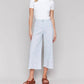 Charlie B - Wide-leg Cropped Jeans With Scallop Embroidered Hem