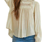 By Together - Woven Long Sleeve Mock Neck Top