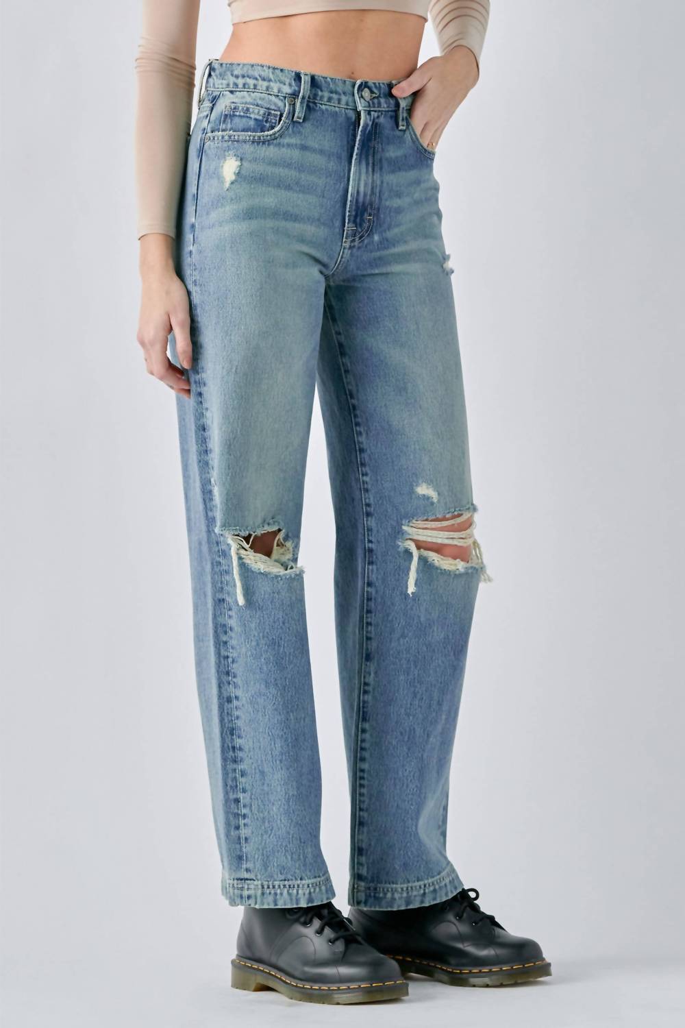 Hidden - Logan High Rise Dad Jean