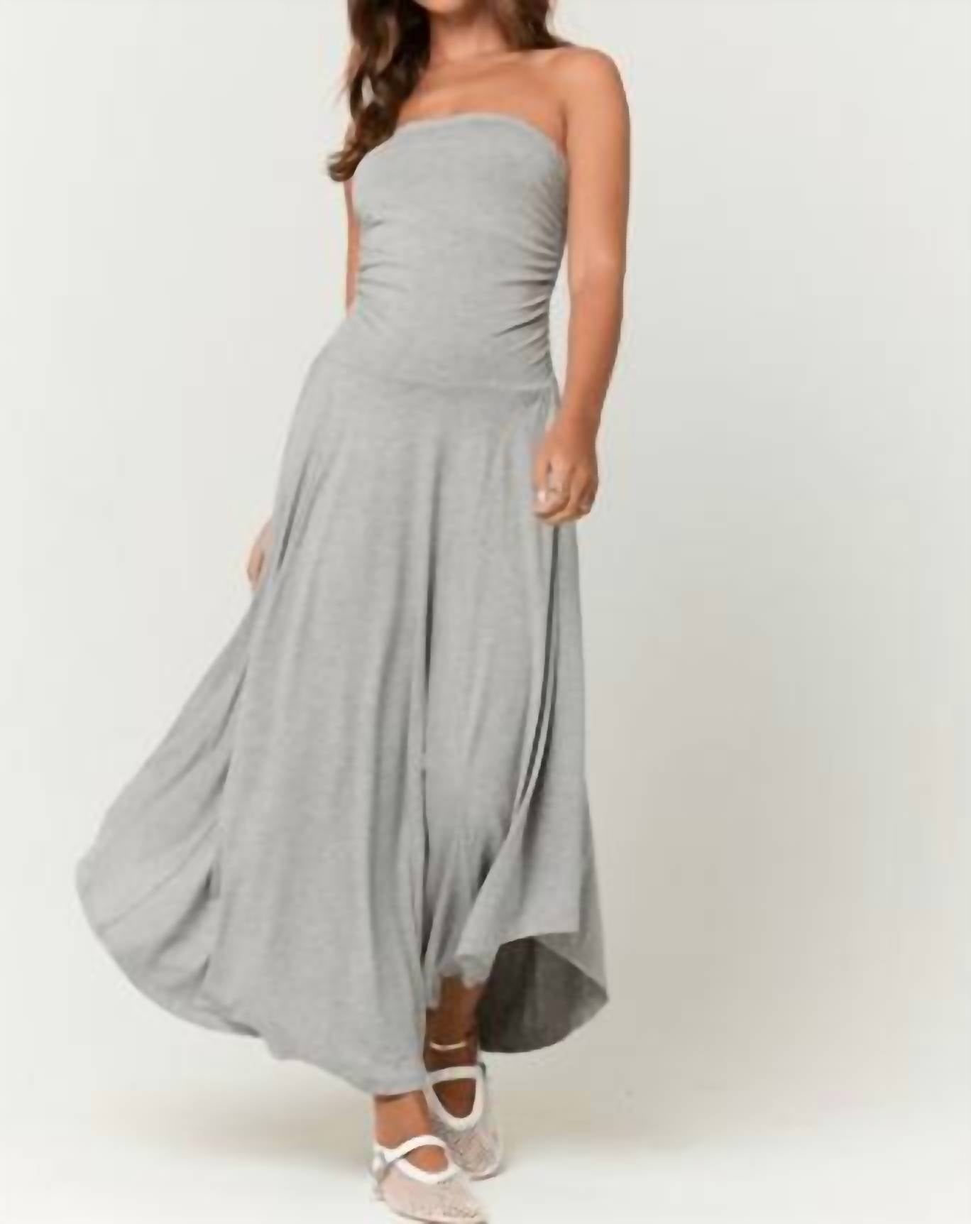 Project Social T - Goddess Strapless Shirred Dress