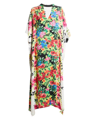 Johnny Was - Vestido longo kaftan com fenda lateral e saída de banho DANA