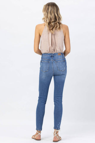 Judy Blue - Calça Jeans Skinny Lemon Patch de Cintura Alta