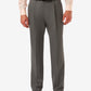 Calça social Haggar Cool 18 Pro Classic Fit, cintura expansível, plissada, elástica, tamanho cinza, 42x29