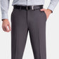 Calça social Haggar masculina Premium Comfort Slim Fit Performance Stretch com frente plana, cinza, tamanho 34x30