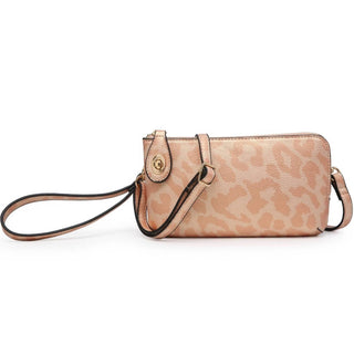 Jen &amp; Co. - Bolsa transversal com estampa de chita e fecho giratório