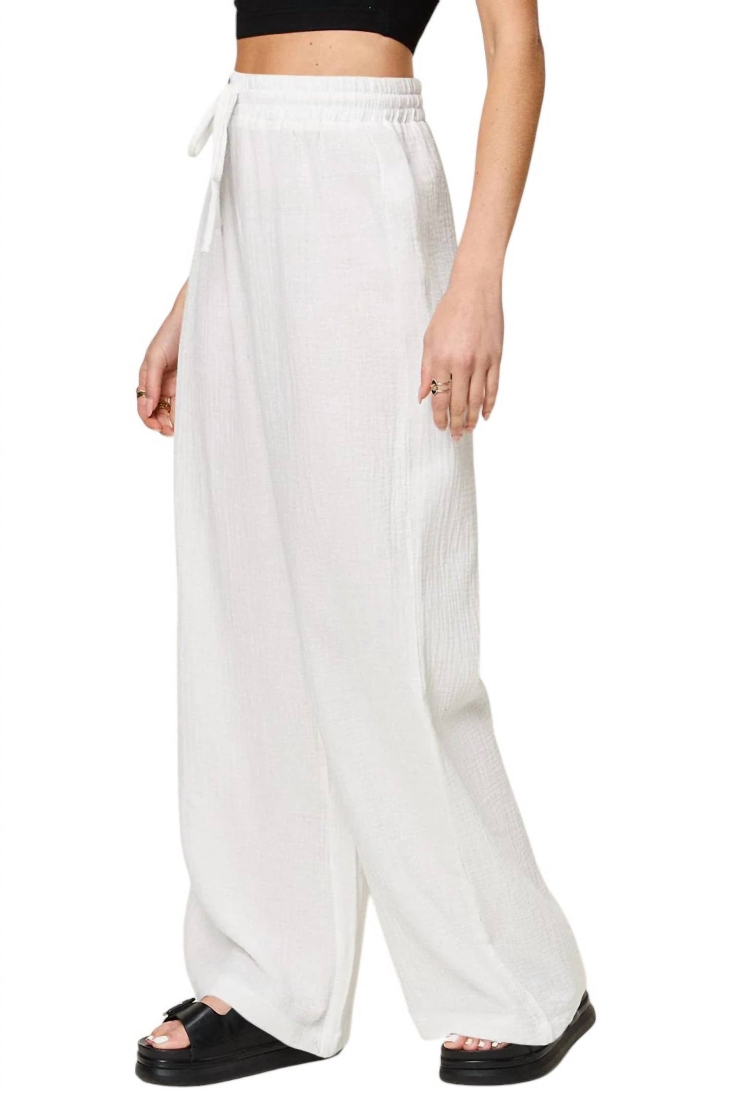 Double Take - Wide Leg Drawstring Pants