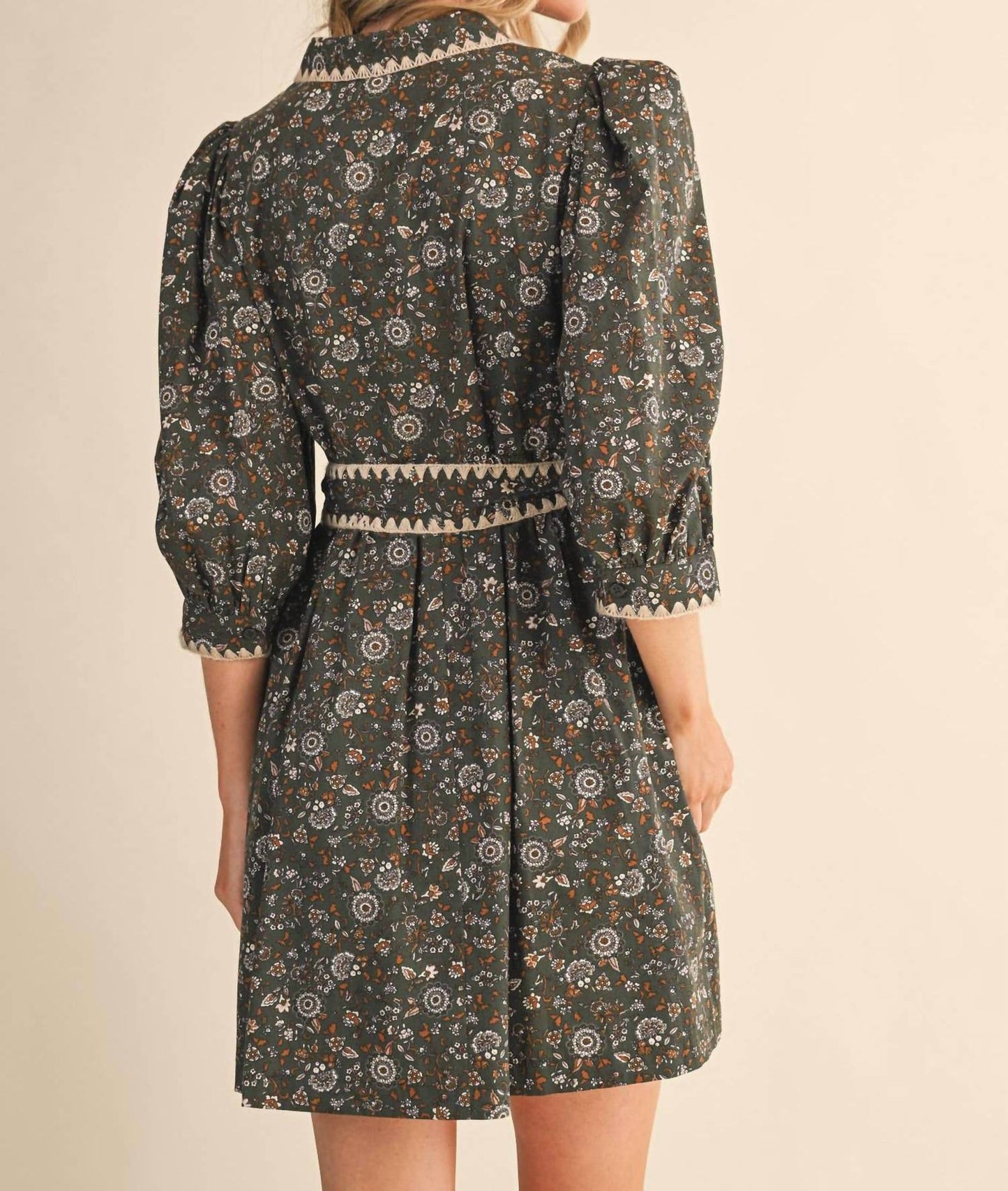 &Merci - Puff Sleeve Floral Mini Dress