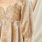 Entro - Leopard Iridescent Babydoll Top
