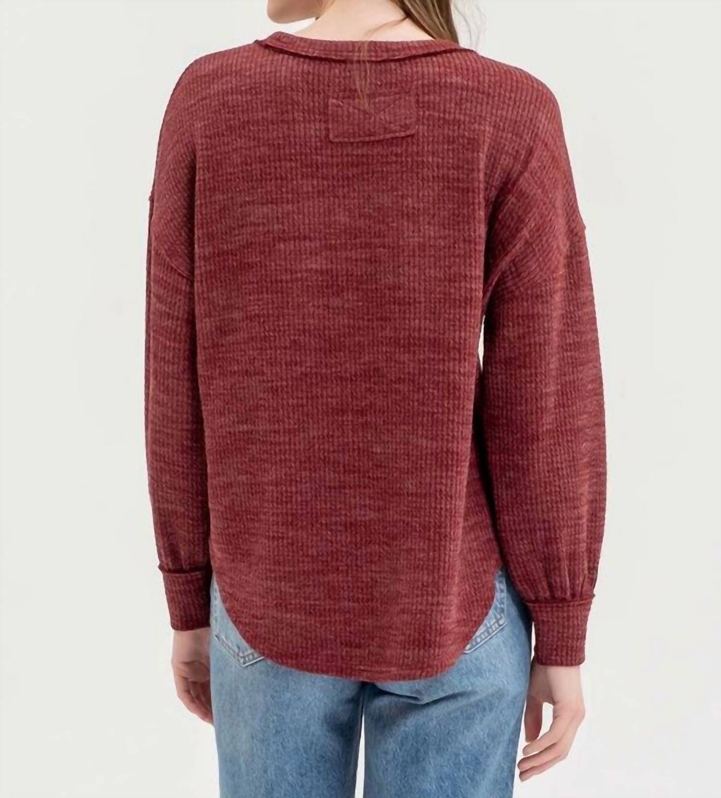 Blu Pepper - Round Neck Drop Shoulder Sweater