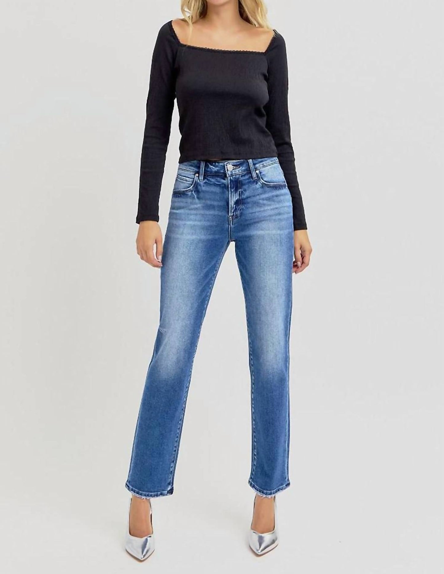 Risen - Mid Rise Ankle Tapered Jean