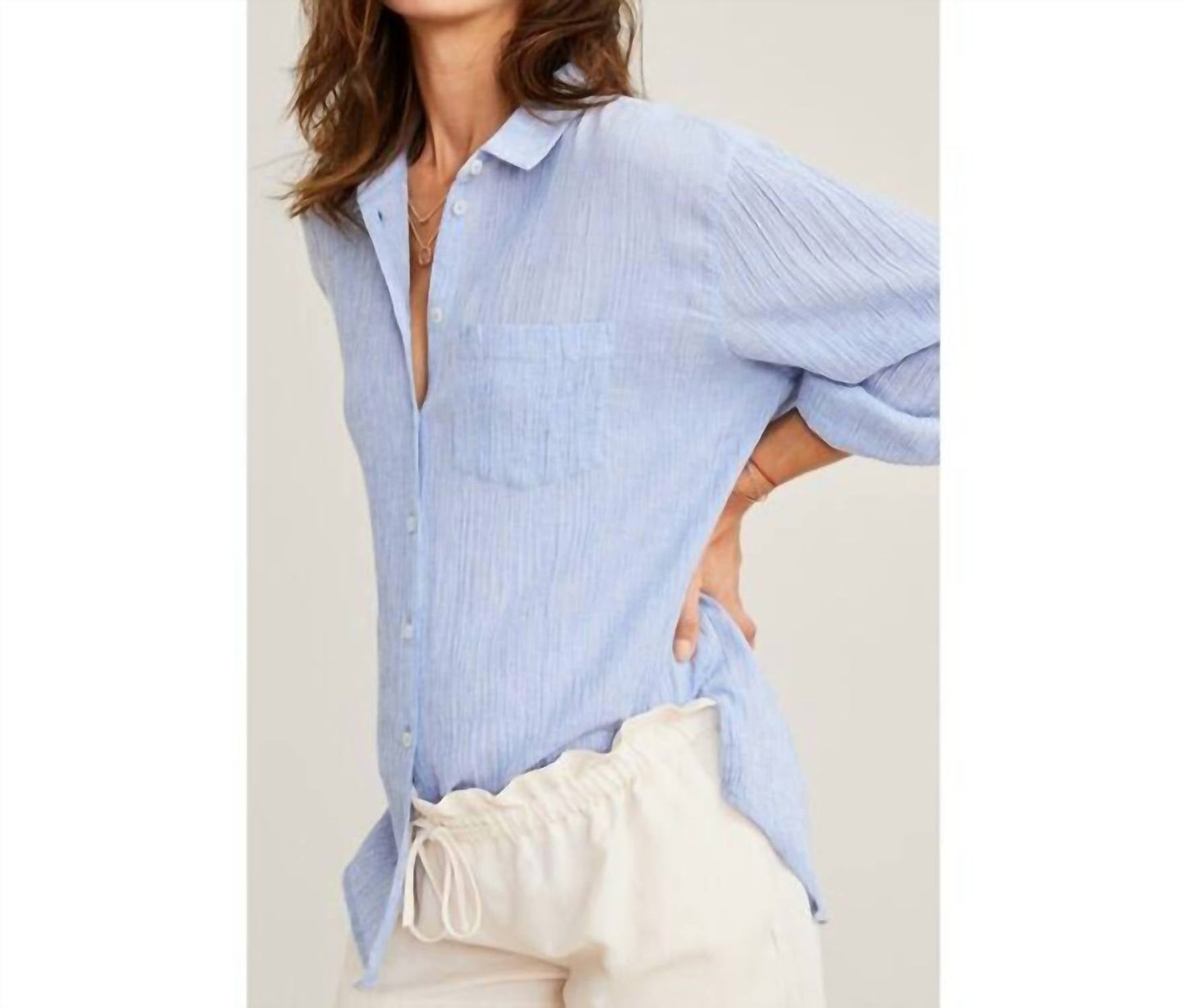 Hatch - Pinstripe Boyfriend Shirt