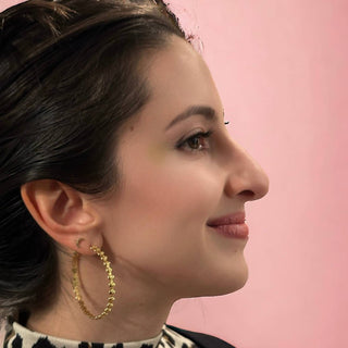 Jagged Halo Jewelry - Brincos de argola femininos com caveira Eternity