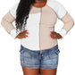 Double Take - Color Block Exposed Seam Top