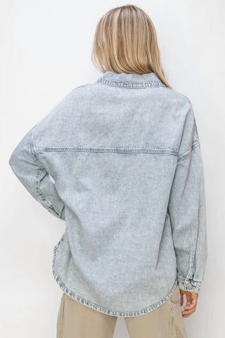 Trendsi - Risen Button Up Long Sleeve Shacket