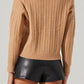 Astr - Cable Decor Button Sweater