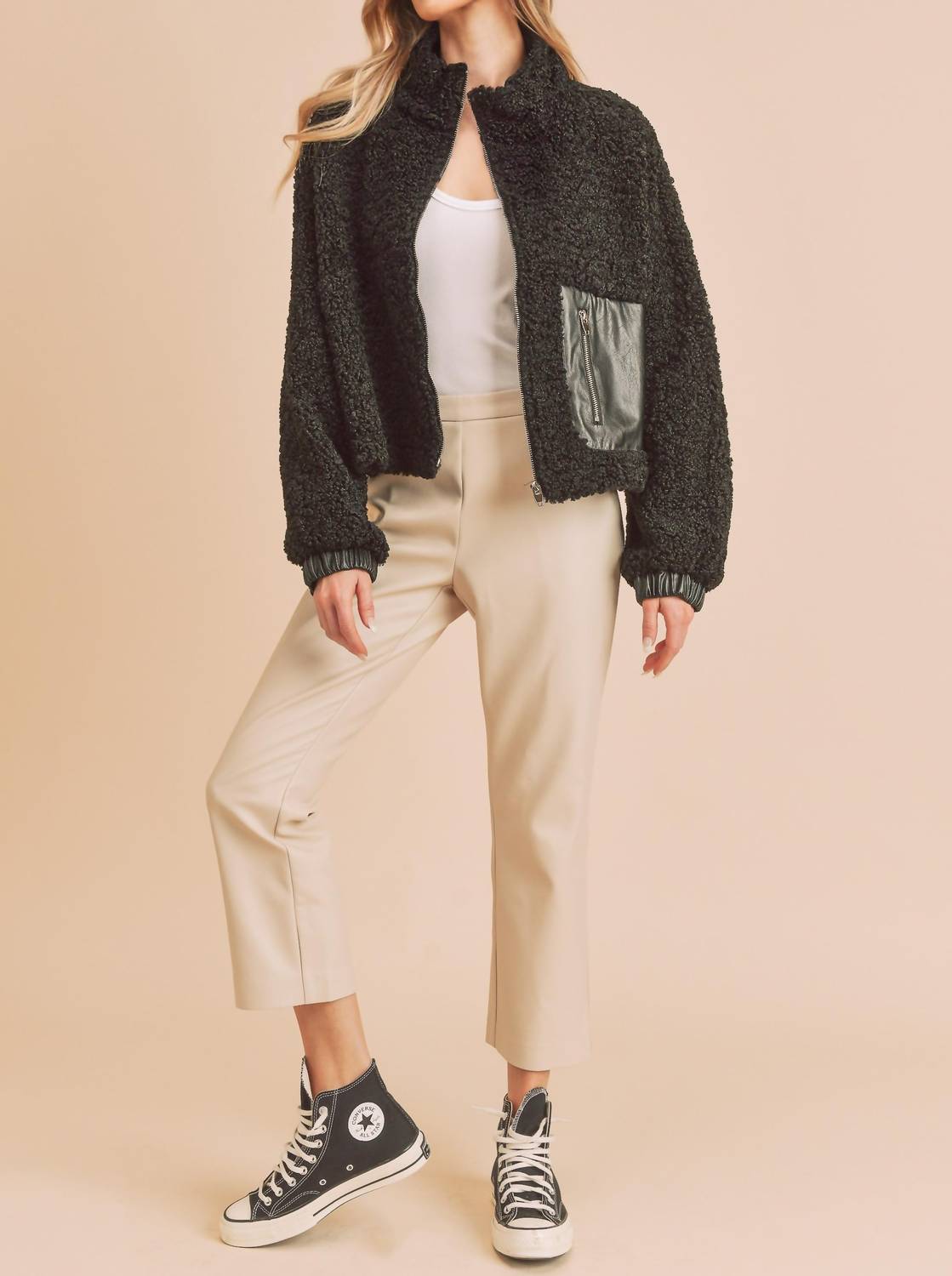 Aemi + Co - Penny Vegan Sherpa Jacket
