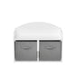 Toy Box Bench With Collapsible Drawers, Storage Cabinet Organizer - White