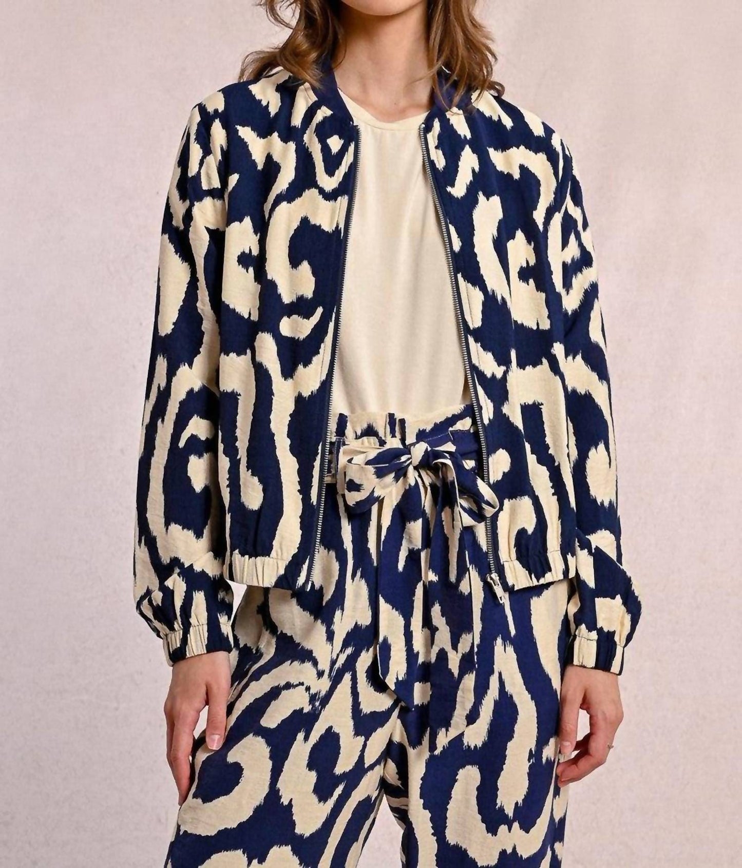 Molly Bracken - Printed Zip Up Jacket