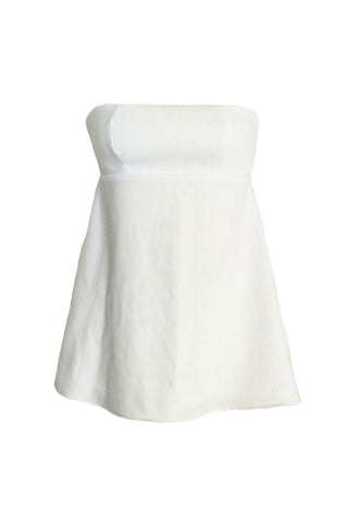 Soah - Top sem alças feminino em mistura de linho Milan