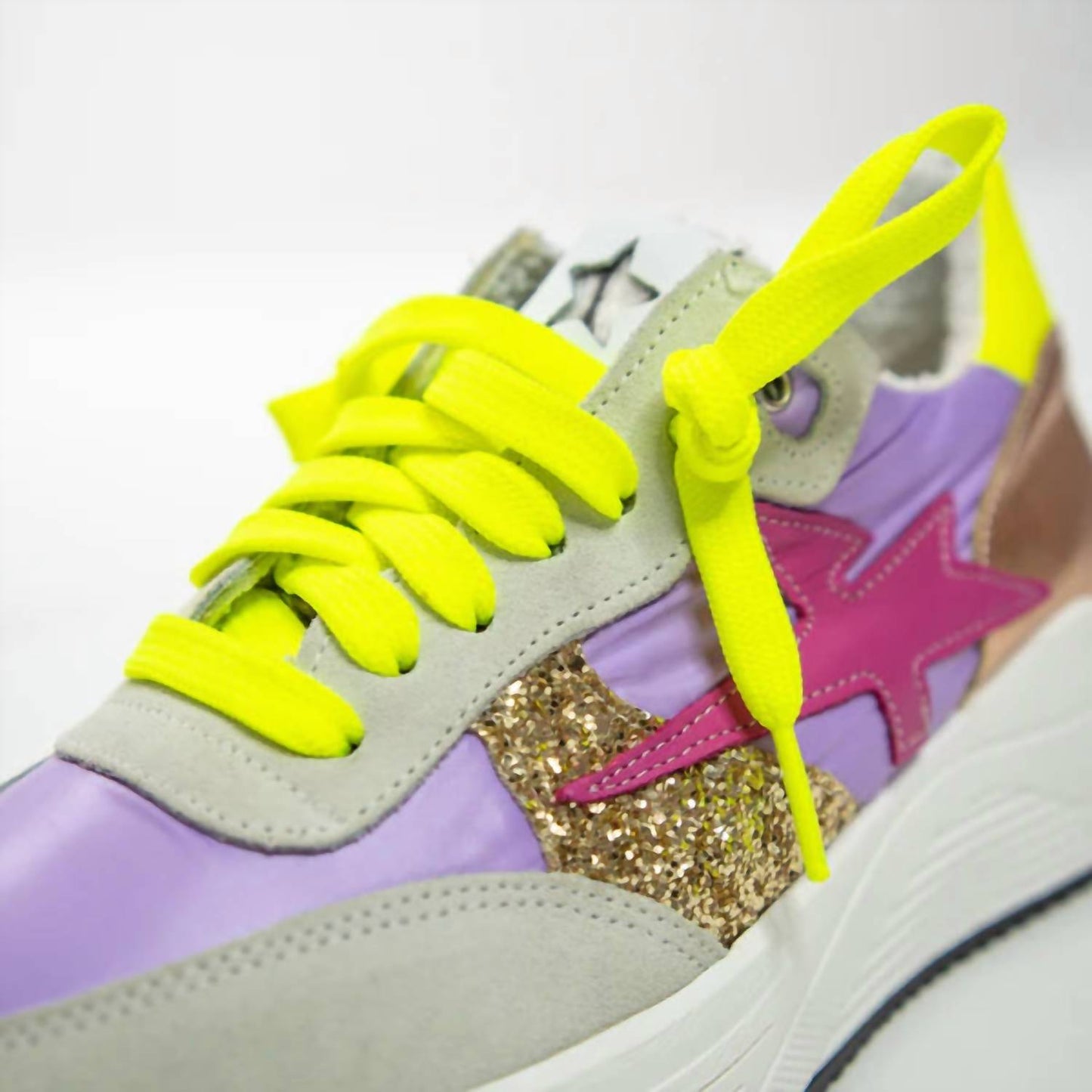 Cynthia Richard - Women's Lightning Strikes Leather Sneakers